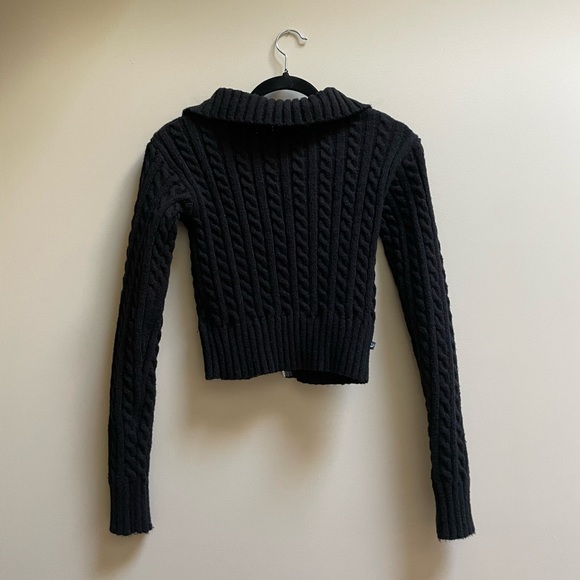 Black Cable Knit Sweater - Picture 3 of 5